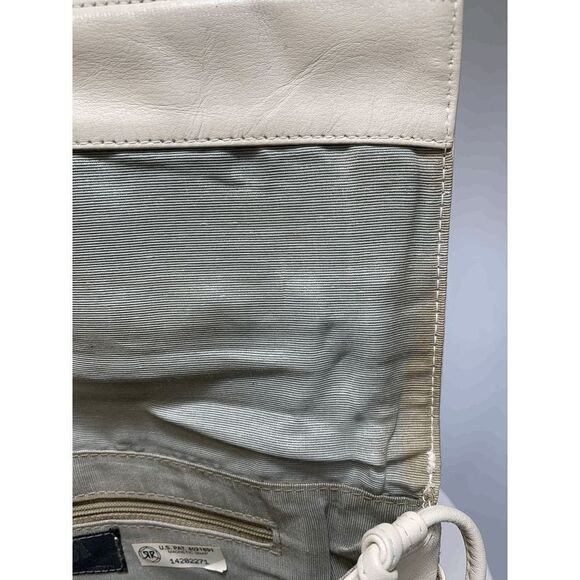 Vintage Albi Cream Leather Shoulder Purse - Picture 5 of 11